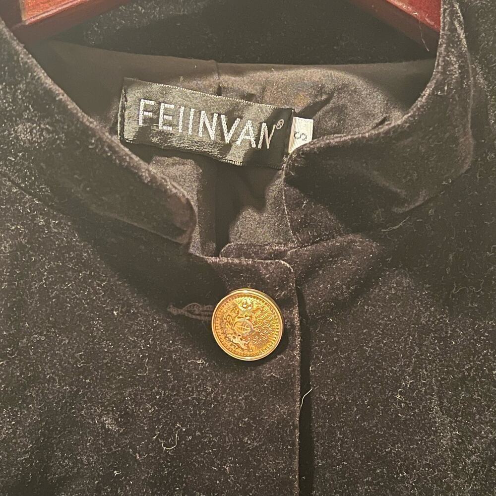 FeiInVan Velvet Midi Dress Small Black Button Up Cosplay Costume Anime Character - Picture 7 of 9